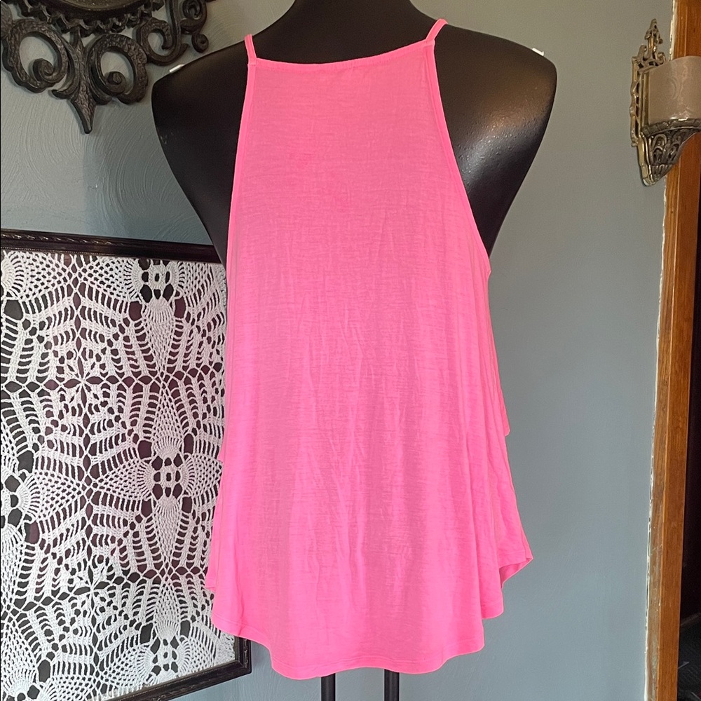 Express Pink Ruffle Tank Top - Picture 3 of 5